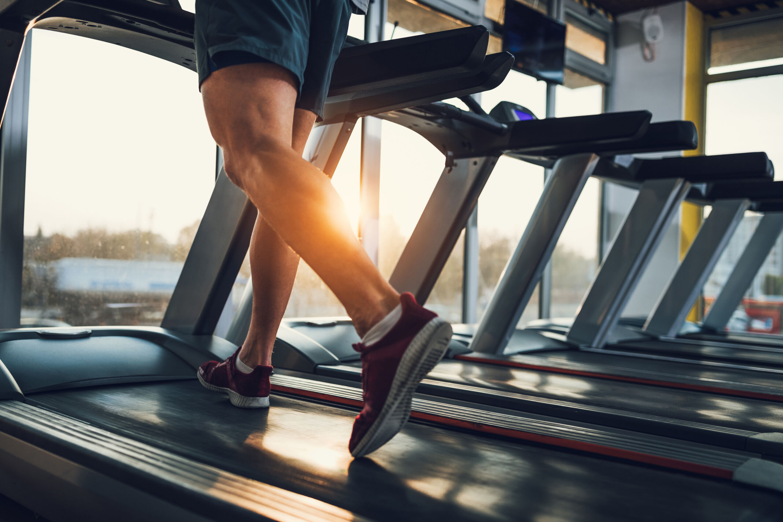 Man working out at the gym