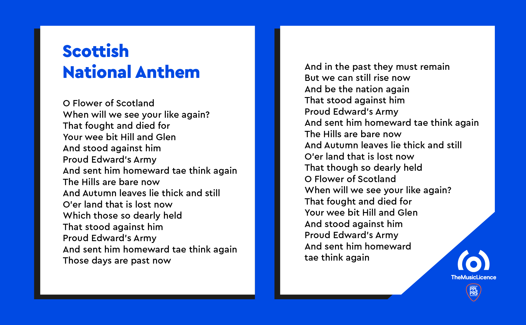 British national anthem lyrics PPL PRS