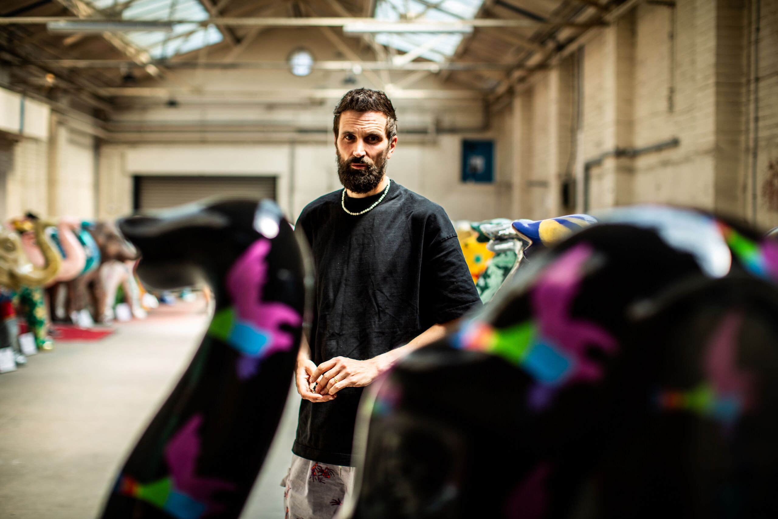 Serge Pizzorno and his LOROS elephant