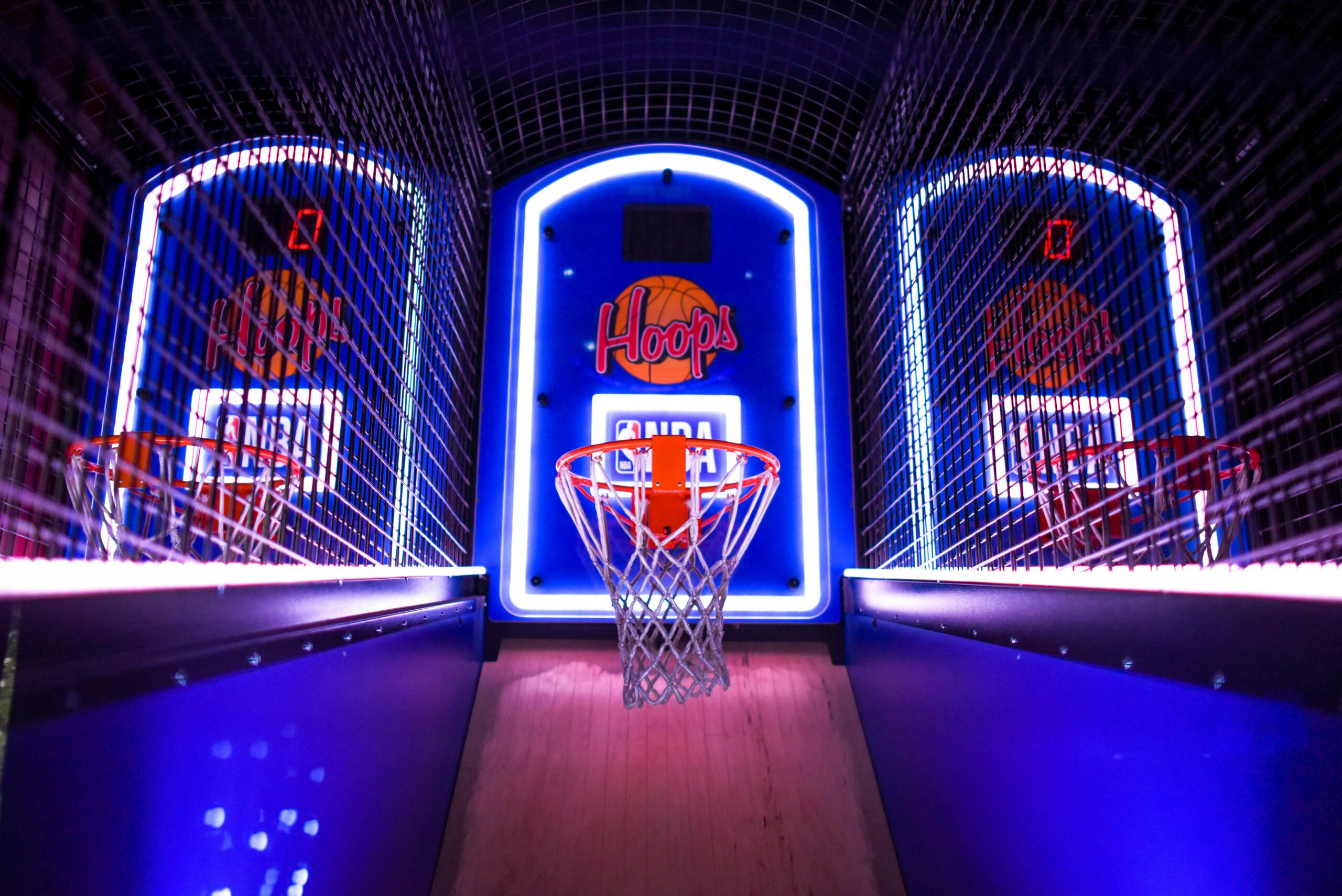 basketball game at amusement arcade